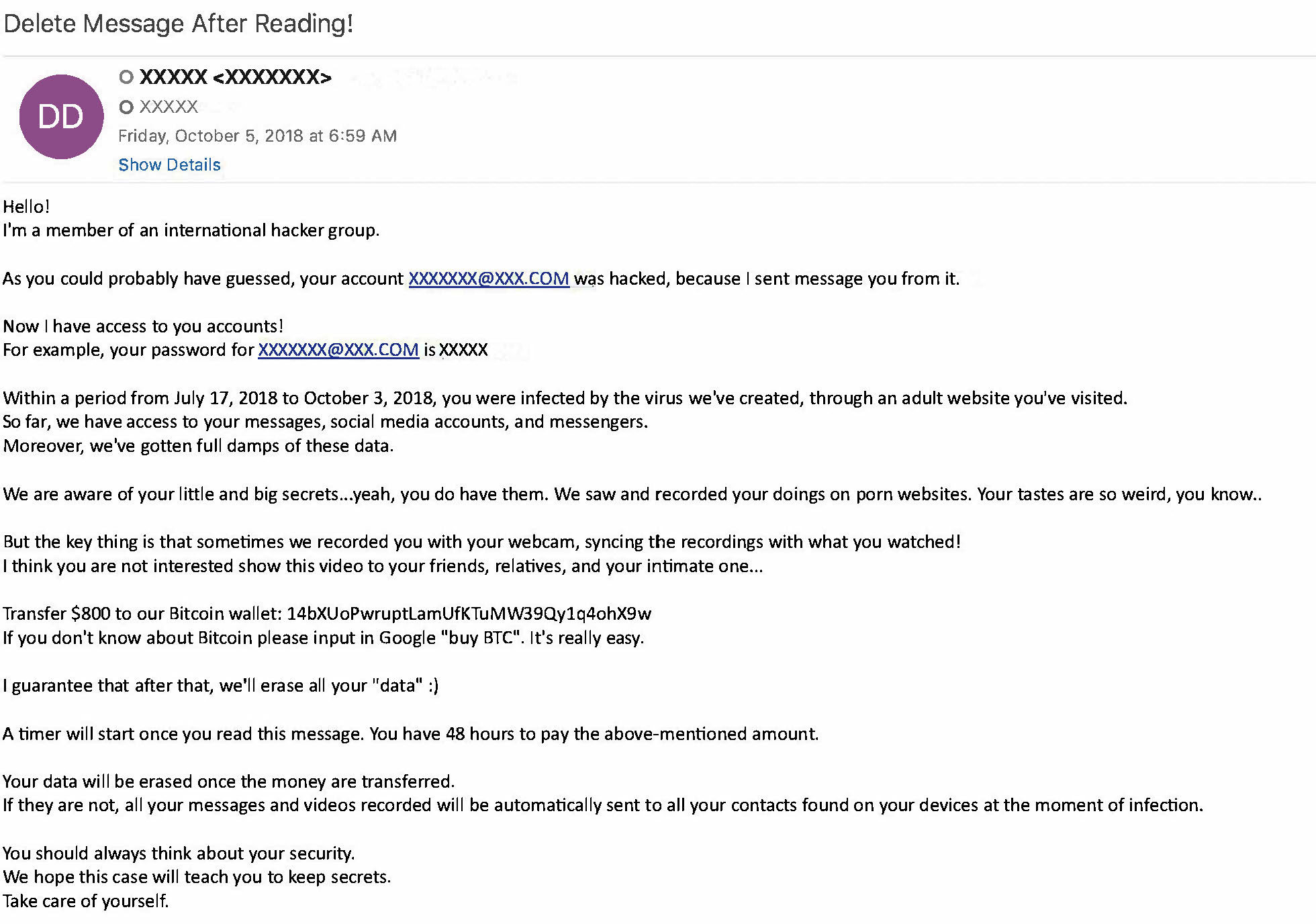 Blackmail A message from IT360 President Don Dawson IT360